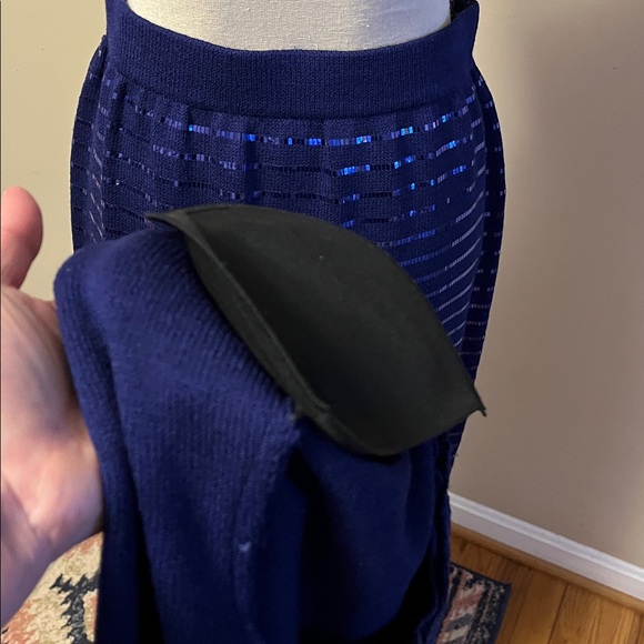 St. John new 2 piece suit, blue/purple, size 8, made in USA, sparkly skirt! - Picture 11 of 17